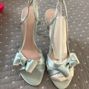 Kate Spade Satin Ideal Slingbacks - Baby Blue